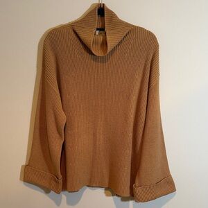 Charlie Paige Tan Cowl Neck Sweater
